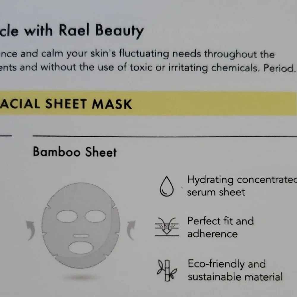 🌼New Rael Beauty Vitamin C Facial Sheet Masks - Brighten + Glow
